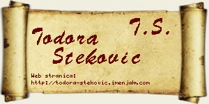 Todora Steković vizit kartica